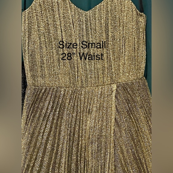 Marc byMarcJacobs NWT$1298. Retail Metallic Gold Dress Fit & Flare La… - Picture 13 of 17